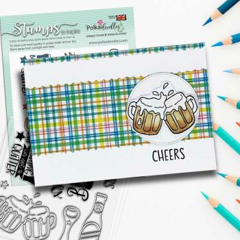 Polkadoodles Stempel "Cheers and Beers" Clear Stamp-Set