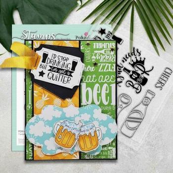 Polkadoodles Stempel "Cheers and Beers" Clear Stamp-Set