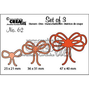 Crealies - Set of 3 dies Bows No.62 