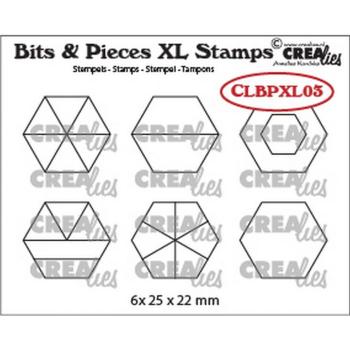 Crealies - Bits - Pieces XL stamps Hexagons 
