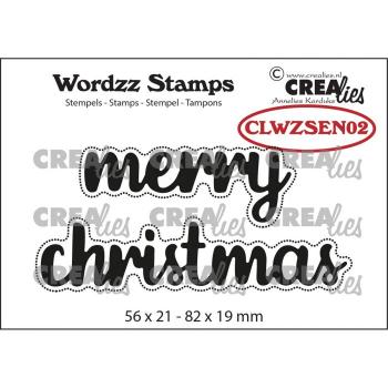 Crealies - Wordzz stamps Merry christmas 