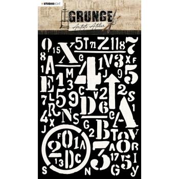 Studio Light - Schablone - Mask Background letters and numbers Artist’s atelier nr.13