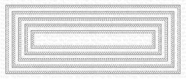 My Favorite Things Die-namics "Slimline Double Stitched Rectangle Stax" | Stanzschablone | Stanze | Craft Die