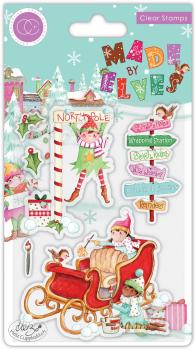 Craft Consortium Made by Elves Sleigh Clear Stamps 
