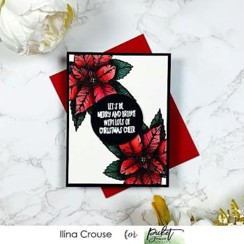 Picket Fence Studios A Christmas Flower 4x4 Inch Clear Stamps 