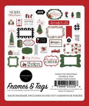 Carta Bella "Home For Christmas" Frames & Tags
