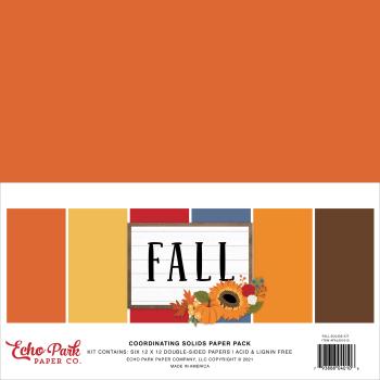 Echo Park "Fall" 12x12" Coordinating Solids Paper - Cardstock