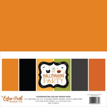 Echo Park "Halloween Party" 12x12" Coordinating Solids Paper - Cardstock