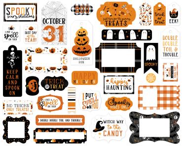 Echo Park "Halloween Party" Ephemera Frames & Tags