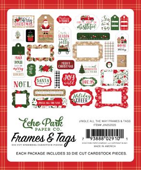 Echo Park "Jingle All The Way" Frames & Tags