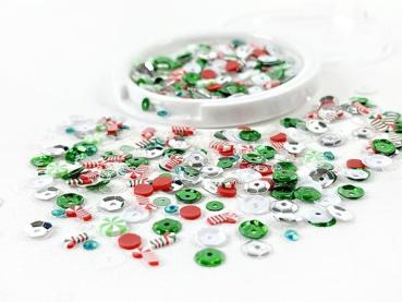 Picket Fence Studios Fireplace Stockings Sequin Mix  Pailetten