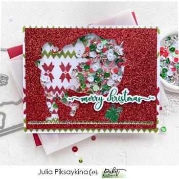 Picket Fence Studios Fireplace Stockings Sequin Mix  Pailetten