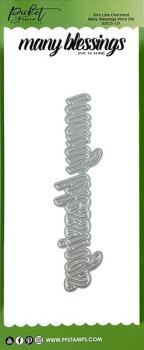 Picket Fence Studios Slim Line Oversized Many Blessings Word 4x10 Inch Die (SDCS-131)