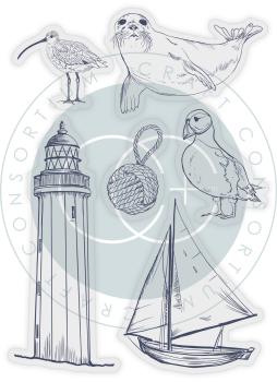 Craft Consortium Sea & Shore Shore Clear Stamps 