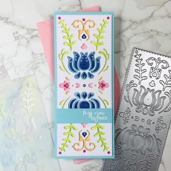 LDRS-Creative Folk Art Slim Line Layering Stencils (3pcs)  Stencil