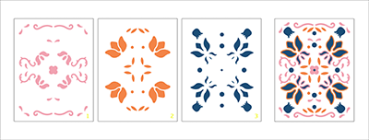 LDRS-Creative Folk Art A2 Layering Stencils (3pcs) Stencil 6x6