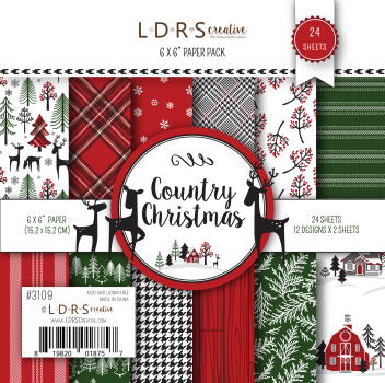 LDRS-Creative  Country Christmas 6x6 Inch Paper Pack (3109) Paper Pack 6x6