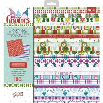Crafters Companion - Gnomes 12x12 Inch Paper Pad - 12" Paper Pack