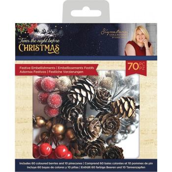 Crafters Companion -Twas the Night Before Christmas - Festive Embellishments - 
