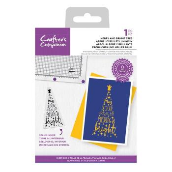 Crafters Companion - Merry and Bright Tree  - Clear Stamps