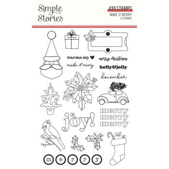 Simple Stories - Make it Merry - Clearstamp - Stempel