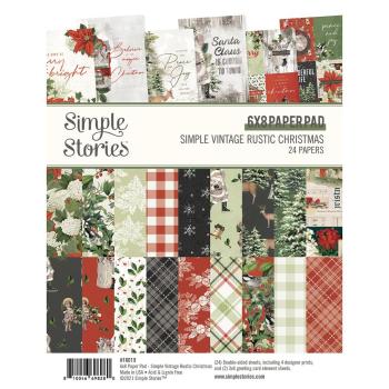 Simple Stories Simple Simple Vintage Rustic Christmas Paper Pad - Designpapier 6x8 Inch