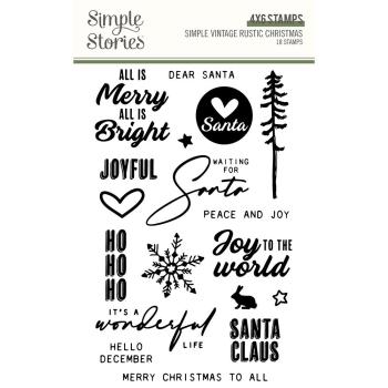 Simple Stories - Vintage Rustic Christmas - Clearstamp - Stempel
