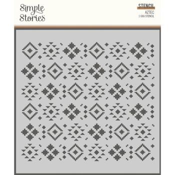 Simple Stories Simple  Howdy! Stencil Aztec  - Schablone