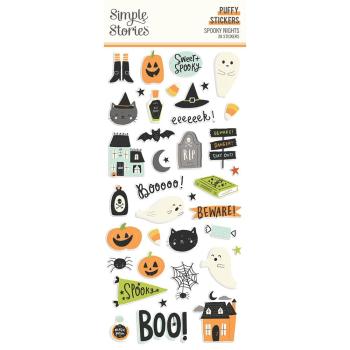 Simple Stories - Spooky Nights - Puffy Stickers 