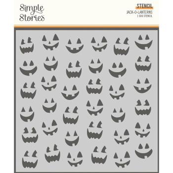Simple Stories Spooky Nights 6x6 Inch Stencil Jack-O-Lanterns  - Schablone