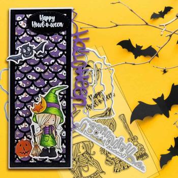 Polkadoodles Dies "Happy Howl-o-ween" Stanzschablonen