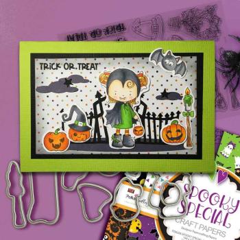 Polkadoodles Dies "Scary Boo" Stanzschablonen