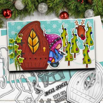 Polkadoodles Dies "Woodland Door" Stanzschablonen
