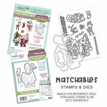Polkadoodles Stempel "Gnome Meet Me Under the Mistletoe" Clear Stamp-Set