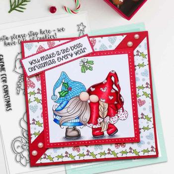 Polkadoodles Stempel "Gnome Meet Me Under the Mistletoe" Clear Stamp-Set