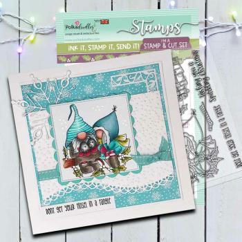 Polkadoodles Stempel "Gnome Tinsel in a Tangle" Clear Stamp-Set