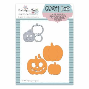 Polkadoodles Dies "Spooky Pumpkins" Stanzschablonen