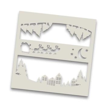Polkadoodles Stencil Scenic Christmas - Schablone  (PD8214)