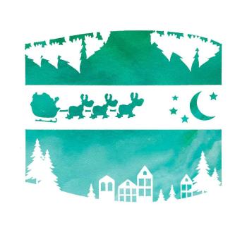 Polkadoodles Stencil Scenic Christmas - Schablone  (PD8214)