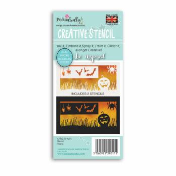 Polkadoodles Stencil Lying in Wait - Schablone  (PD8218)