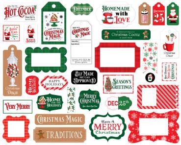 Carta Bella "Christmas Cheer" Frames & Tags