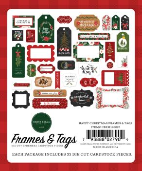 Carta Bella "Happy Christmas" Frames & Tags