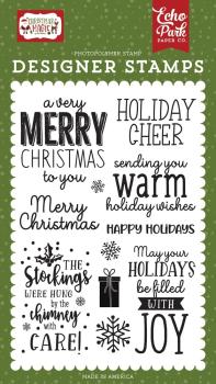 Echo Park Stempelset "Warm Holiday Wishes" Clear Stamp