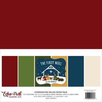 Echo Park "The First Noel" 12x12" Coordinating Solids Paper - Cardstock