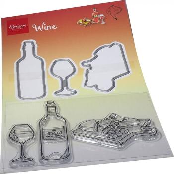 Marianne Design -  Clear stamp Hetty's wine stamp - die set