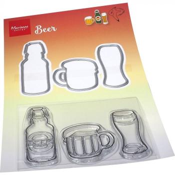 Marianne Design -  Clear stamp Hetty's beer stamp - die set