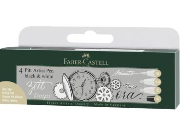 Faber Castell Tuschestift Pitt Artist Set Black & White 