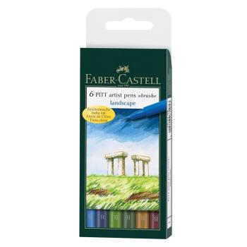 Faber Castell Pitt Artist Pen Brush Landscape  6er-Set