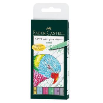 Faber Castell Pitt Artist Pen Brush Pastel  6er-Set