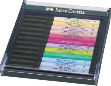 Faber Castell Pitt Artist Pen Brush Pastel  12er-Set